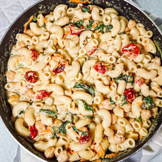 Creamy pasta with spinach - Recipe photo by Sheeba@gohealthy