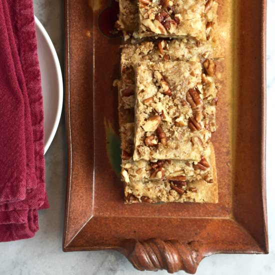 Butter Pecan Blondies - Recipe photo by thebrookcook.wordpress.com