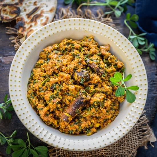 Methi Keema - Recipe photo by Whiskaffair