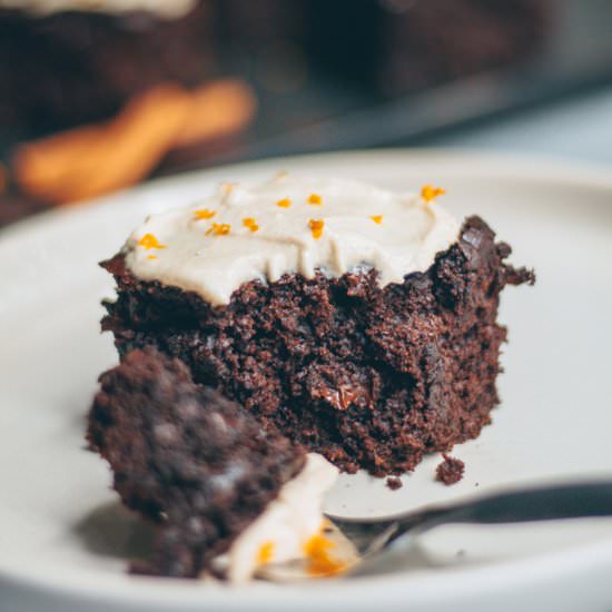 Healthier Chocolate Carrot Cake - Recipe photo by healthienut