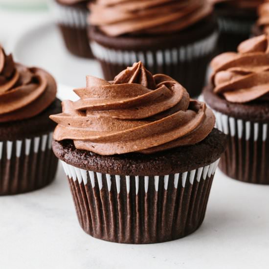 Paleo Chocolate Cupcakes - Recipe photo by Downshiftology