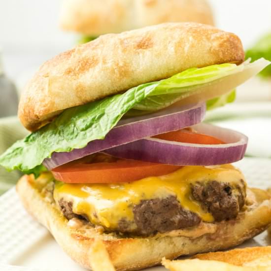 Easy Skillet Cheeseburgers - Recipe photo by Tastes of Homemade