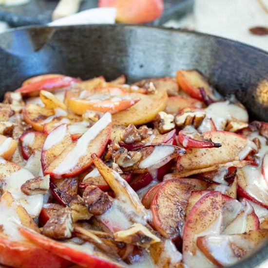 skillet apples with orange cream - Recipe photo by forkfreedom