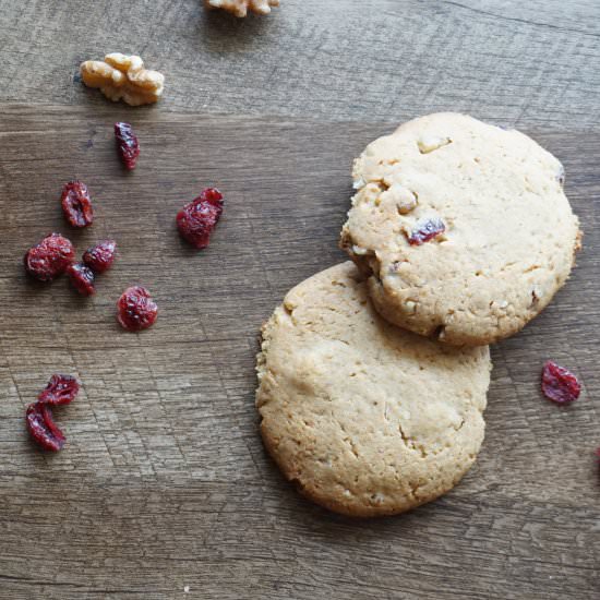 Cranberry Walnut WholeWheat Cookies - Recipe photo by livelaughlove