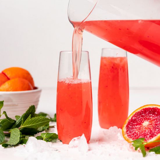 Blood Orange Mint Mimosa - Recipe photo by ShortGirlTallOrder