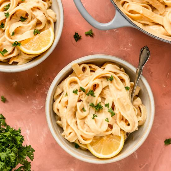 Vegan Cauliflower Alfredo - Recipe photo by ShortGirlTallOrder