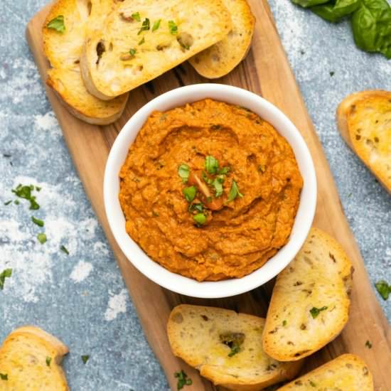 Sun Dried Tomato Pesto - Recipe photo by lovingitvegan