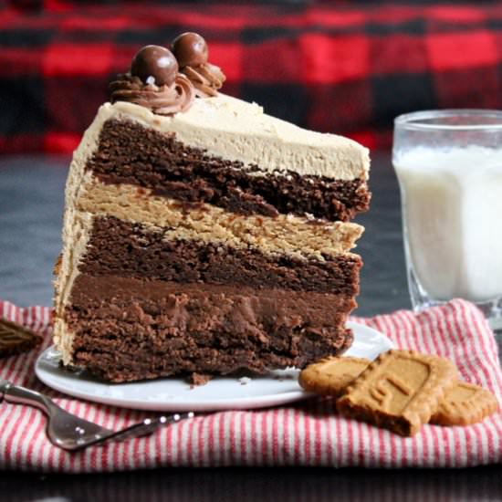 Nutella & Biscoff Brownie Torte - Recipe photo by Runcible Eats