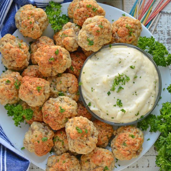 Cream Cheese Sausage Balls - Recipe photo by savoryexperiments