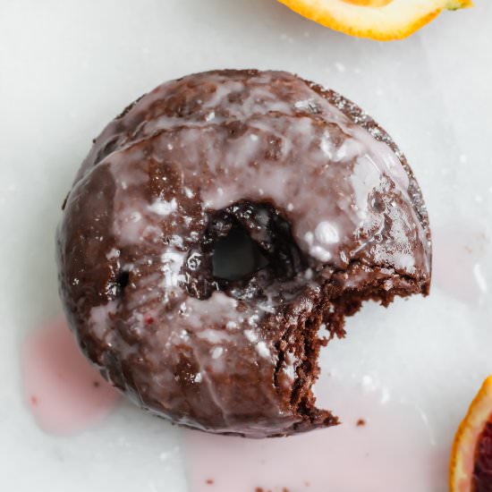 Blood Orange Chocolate Donuts - Recipe photo by ourbalancedbowl