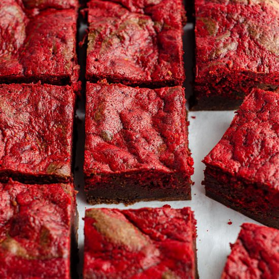 red velvet brownies - Recipe photo by freshaprilflours