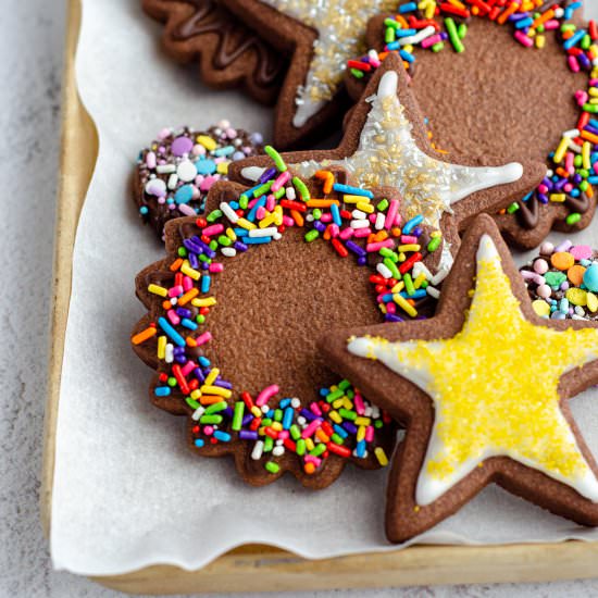 chocolate cut-out sugar cookies - Recipe photo by freshaprilflours