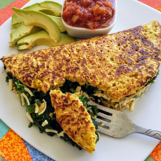Vegan Omelet Made From Chickpeas - Recipe photo by momknowsbest