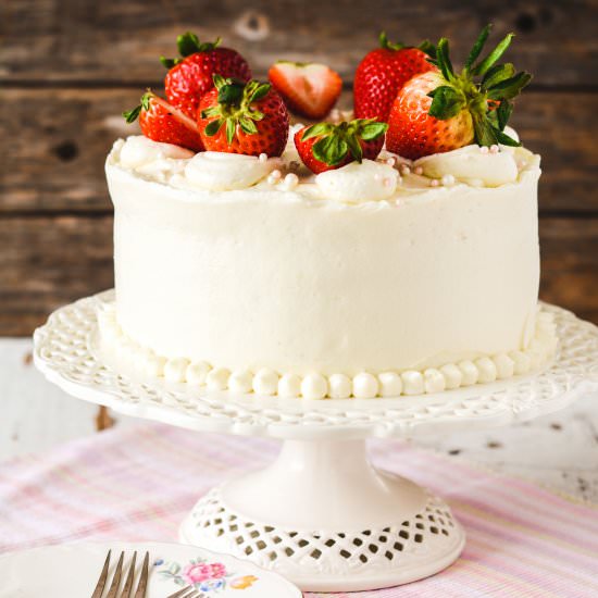 Strawberry Cake From Scratch - Recipe photo by TheCakeChica