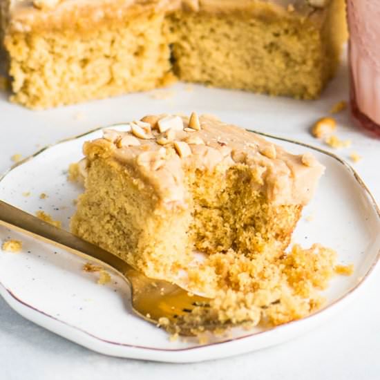 Easy Peanut Butter Cake - Recipe photo by theitsybitsykitchen