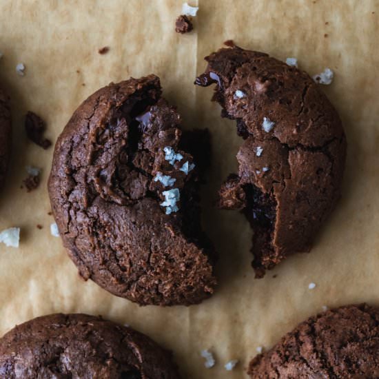 Toasted Buckwheat Chocolate Cookies - Recipe photo by gatheredatmytable