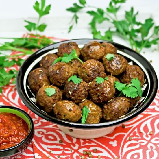 Moroccan lamb meatballs - Recipe photo by Culinaire bagage