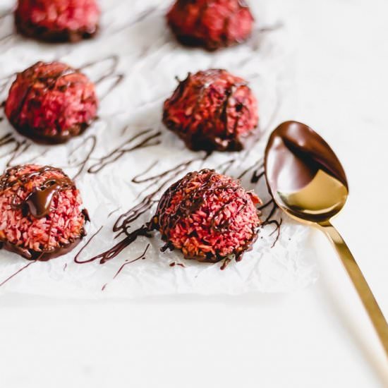 Valentine's Day Coconut Macaroons - Recipe photo by paleoinpdx