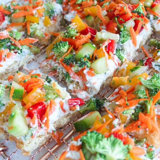 Easy Cold Veggie Pizza Appetizer - Recipe photo by xoandso