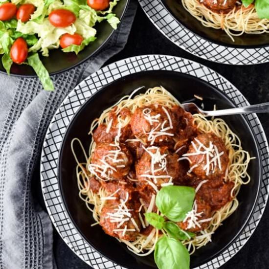 Homemade Spaghetti and Meatballs - Recipe photo by linger