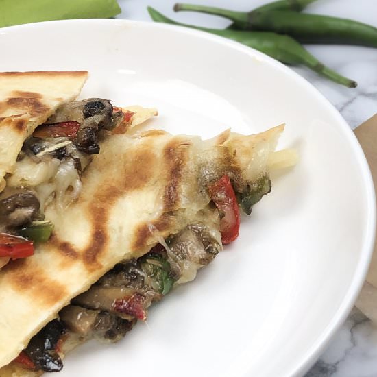 Mushroom Quesadilla - Recipe photo by TheCurryMommy