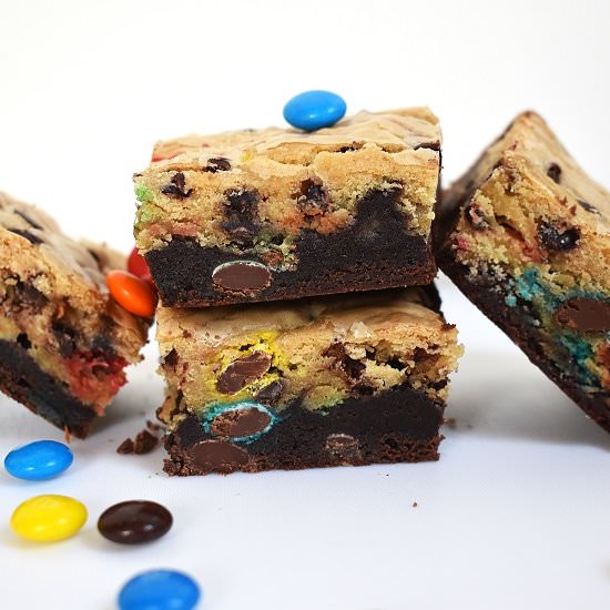 M&M Brookies - Recipe photo by lightscamerabake