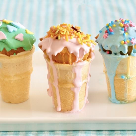 Ice Cream Cone Cupcakes - Recipe photo by ochikeron
