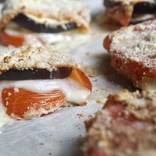 Almond Crusted Prosciutto Eggplant - Recipe photo by thegoldenbeets