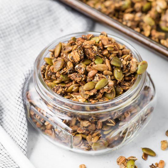 Savory Granola (Nut-free Option) - Recipe photo by rachelcooksblog