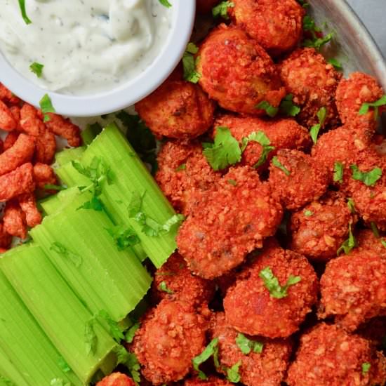 FLAMIN HOT BUFFALO CAULIFLOWER BITE - Recipe photo by myvegetarianroots