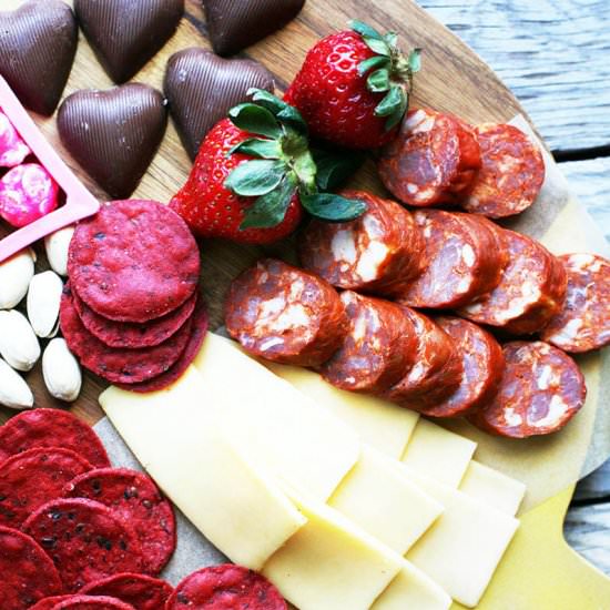 Valentine's Day Snack Board - Recipe photo by cheap-recipe-blog