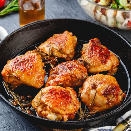 Roasted Chicken Thighs - Recipe photo by Maven Cookery