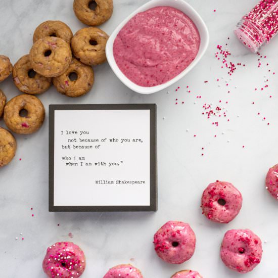 Strawberry Mini Baked Donuts - Recipe photo by Aredspatula