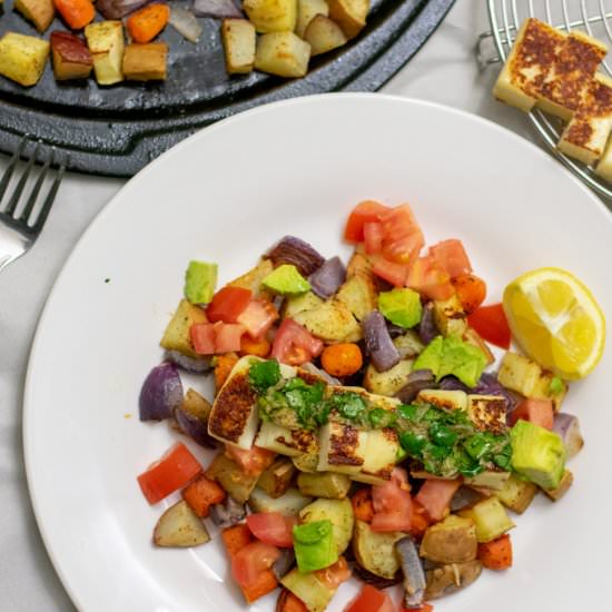 Roasted Veggies and Grilled cheese - Recipe photo by mghthakkar