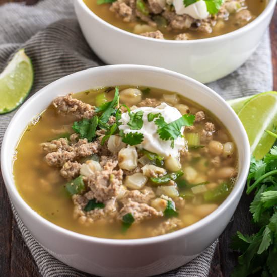 Green & White Turkey Chili - Recipe photo by KyleeCooks