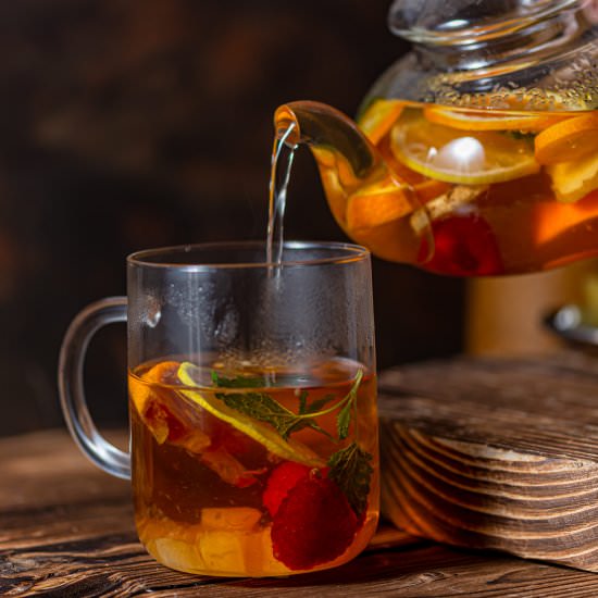 Winter tea with citrus fruit. - Recipe photo by My Fat Me Ania