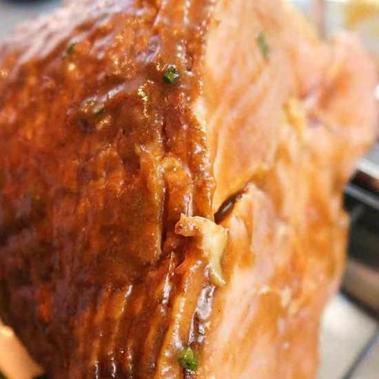 The Easiest Honey Glazed Ham Recipe - Recipe photo by SundaySupper