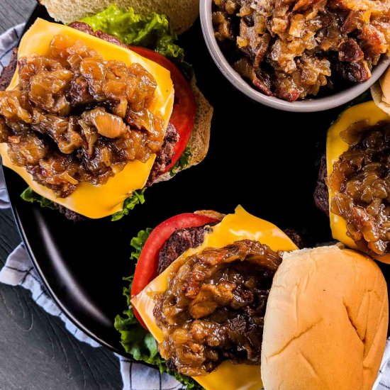 Maple Bacon Onion Jam - Recipe photo by dwardcooks