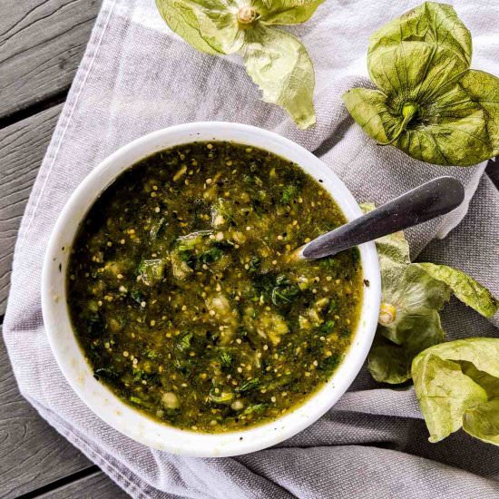Fresh Salsa Verde - Recipe photo by dwardcooks