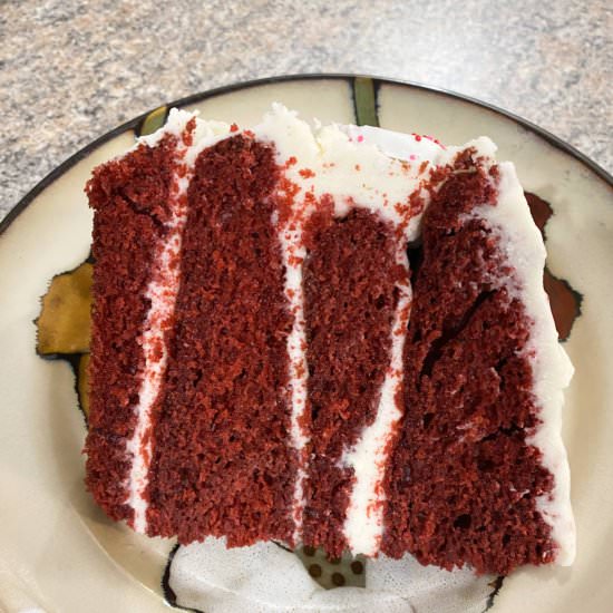 Classic Red Velvet Cake - Recipe photo by Freshlyhomecooked