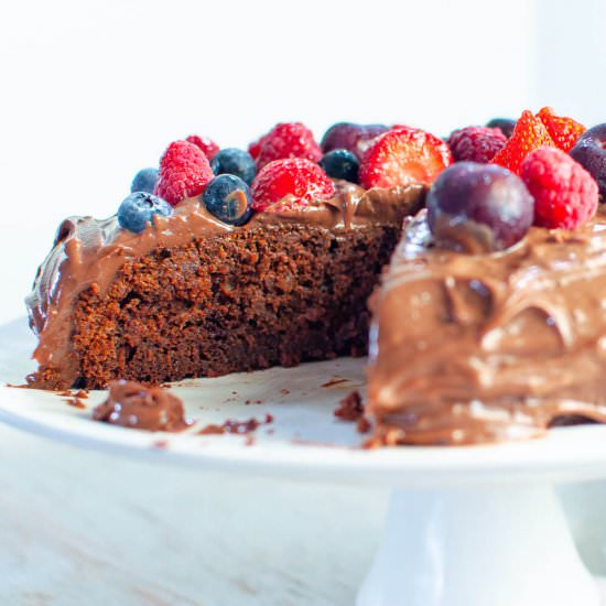 Chocolate Date Cake with Ganache - Recipe photo by MySugarFreeKitchen