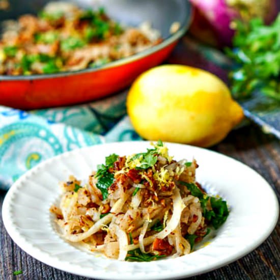 Keto Lemon Garlic Veggie Noodles - Recipe photo by MyLifeCookbook