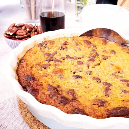 Maple & Pecan Baked Banana Oatmeal - Recipe photo by FeastGloriousFeast