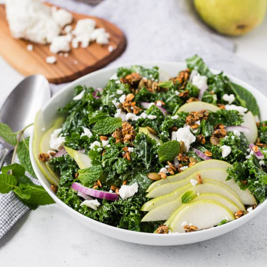 Kale and Pear Salad - Recipe photo by rachelcooksblog