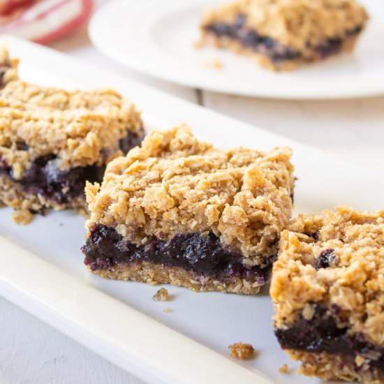 Blueberry Crumb Bars - Recipe photo by BeyondtheCoop