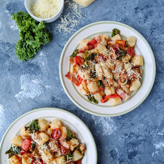 Kale and Tomato Gnocchi - Recipe photo by homebodyeats