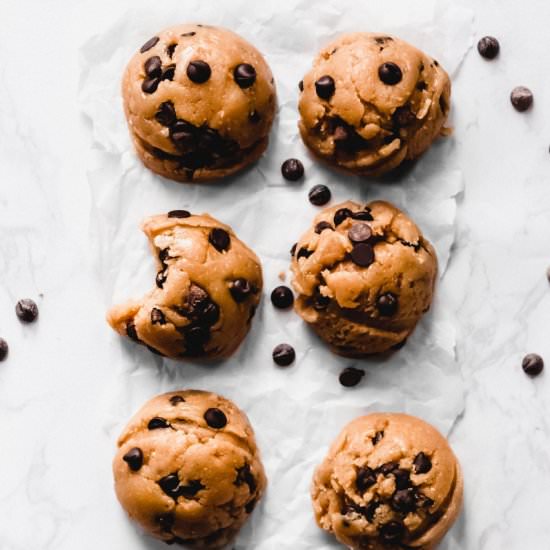 PB Chocolate Chip Edible Dough - Recipe photo by emilieeats