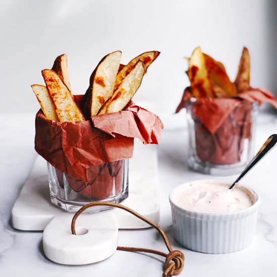 Salt and Vinegar Potato Wedges - Recipe photo by Keeping It Simple
