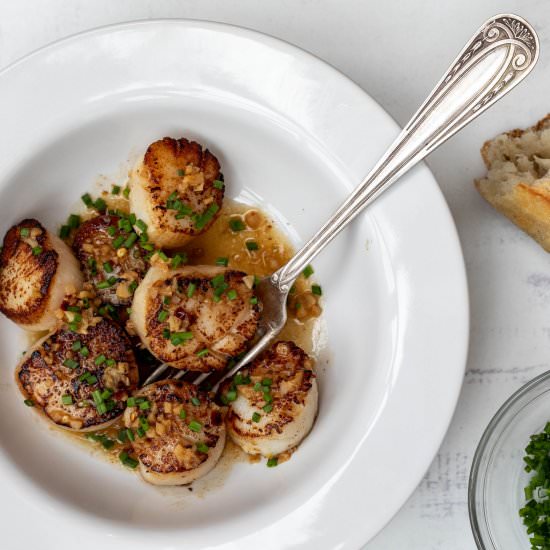 Spicy Scallop Scampi - Recipe photo by Chef Molly