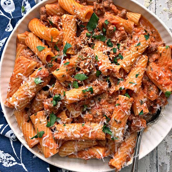 Italian Sausage Rigatoni - Recipe photo by agoudalife